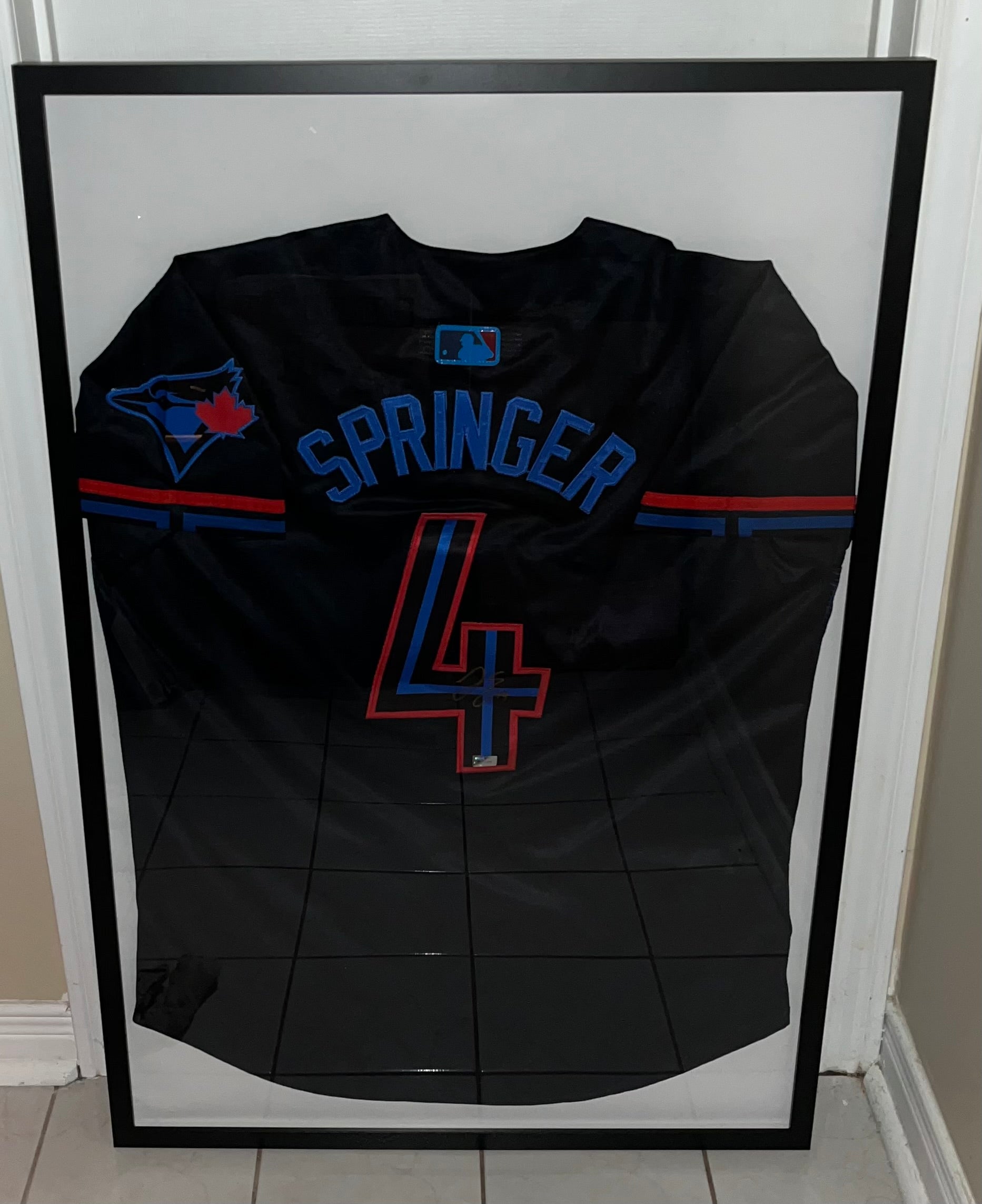 Signed Springer Toronto Blue Jays Jersey